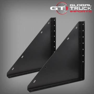 Heavy-duty truck tool boxes bracket kit for a steel truck tool box and trailer tool box mount.
