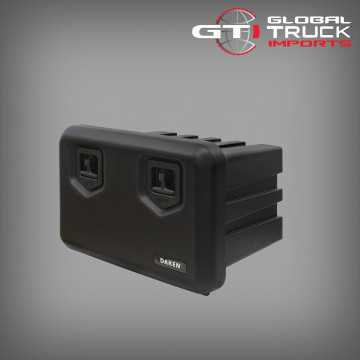 Daken utility trailer storage box and truck under tray tool box for secure everyday storage.