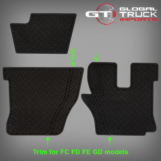 Rubber Floors Mats - Hino Pro 500 Series 2003 On
