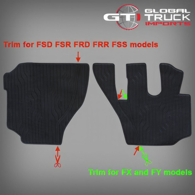 Rubber Floors Mats - Isuzu F FX FY Series 2008 On