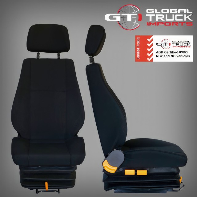 Drivers Air Suspension Seat Black - Mitsubishi Fighter FK FM FN 1996 On