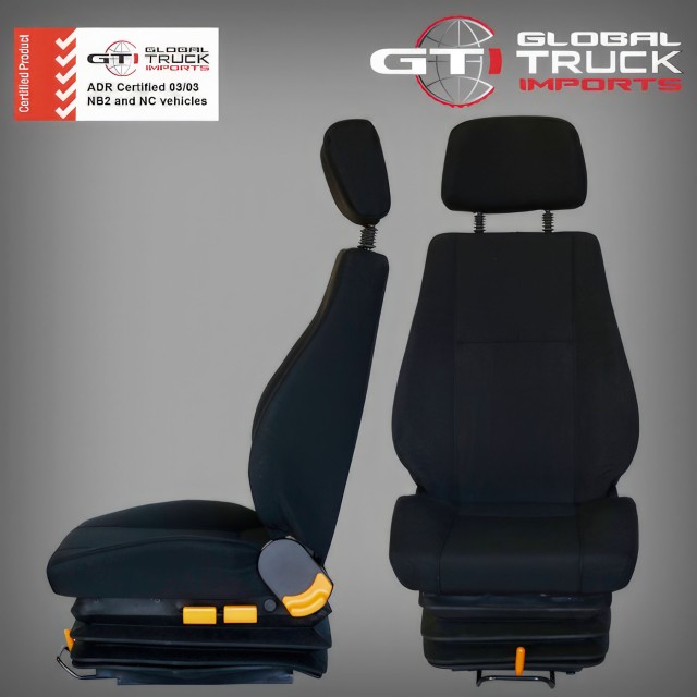Air Suspension Seat LHD & Passenger Black - Universal 216mm Rails