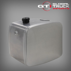 Durable aluminium hydraulic oil tank designed as a compact hydraulic tank for dump and tow trucks.