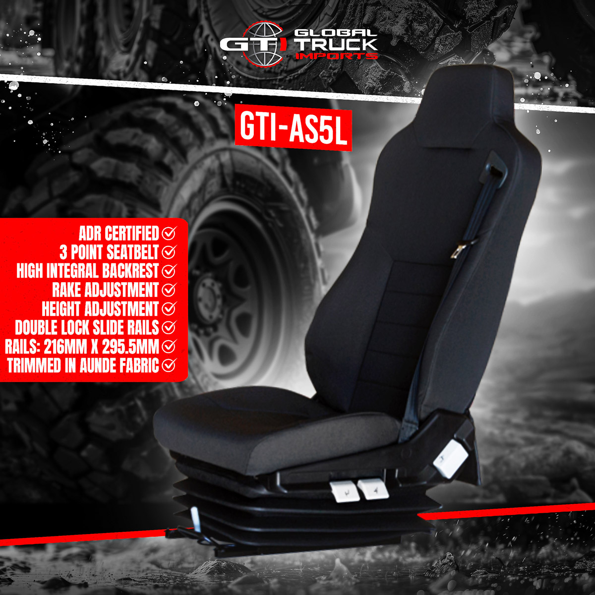 Premium Air Suspension Seat Features