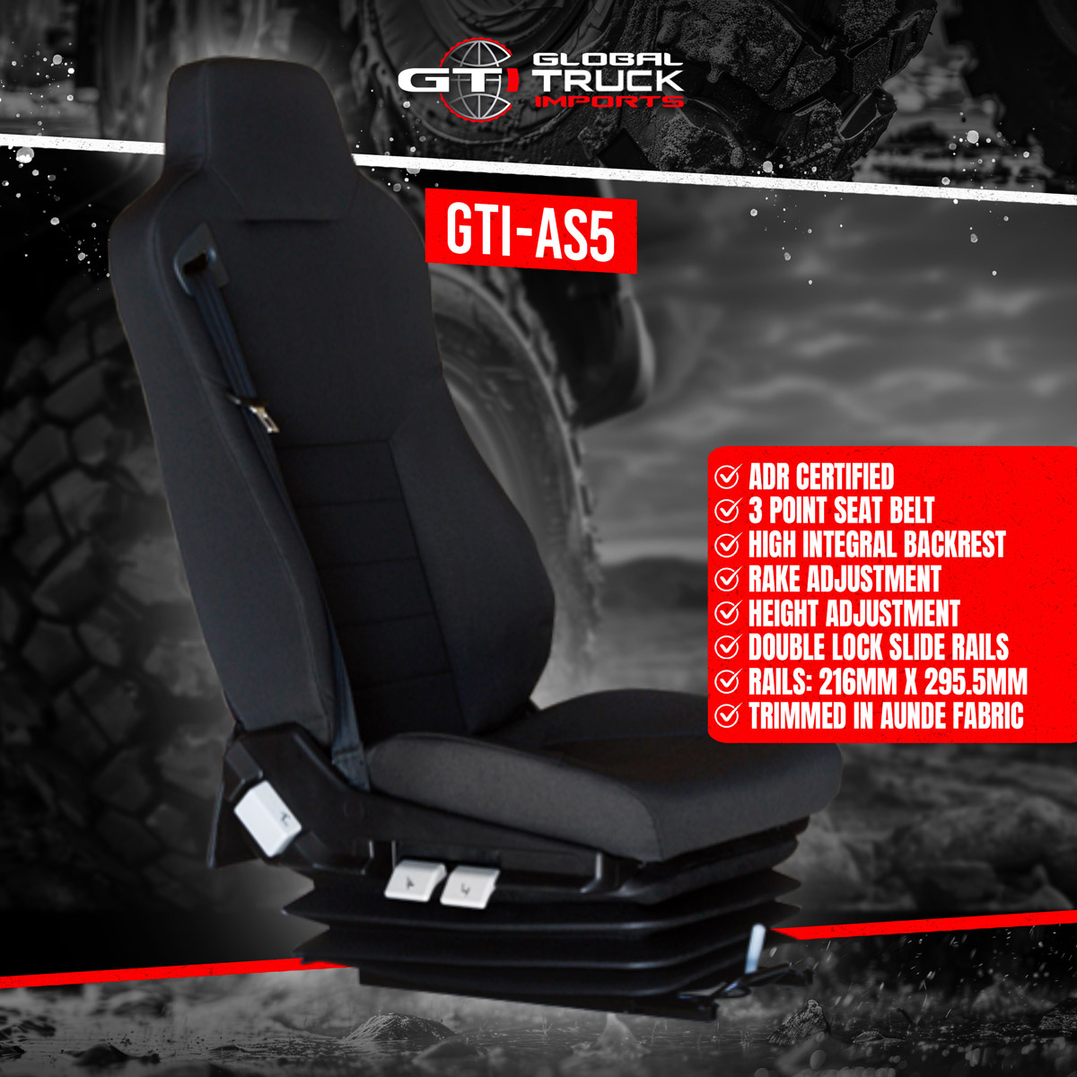 Premium Air Suspension Seat Features