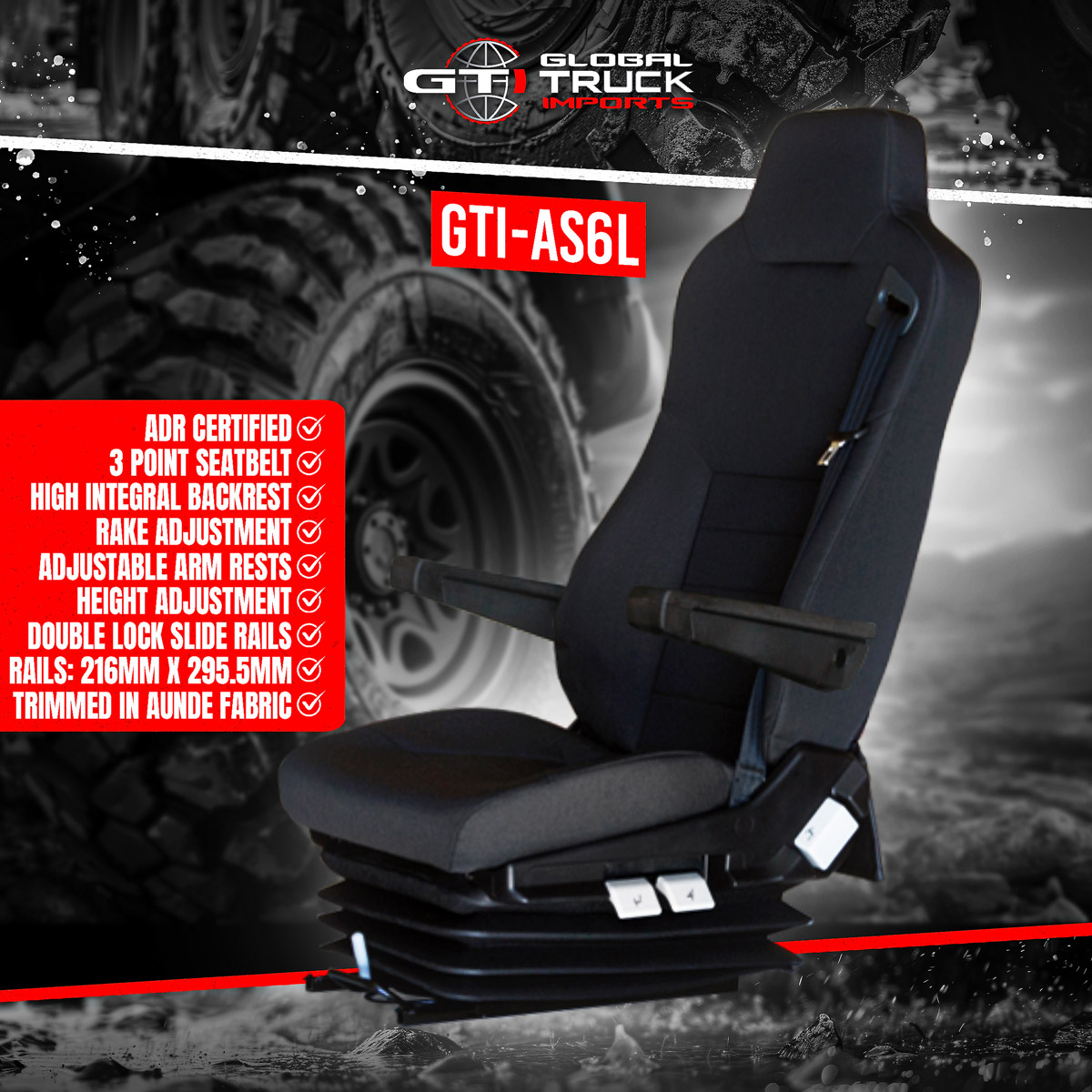 Premium Air Suspension Seat Features