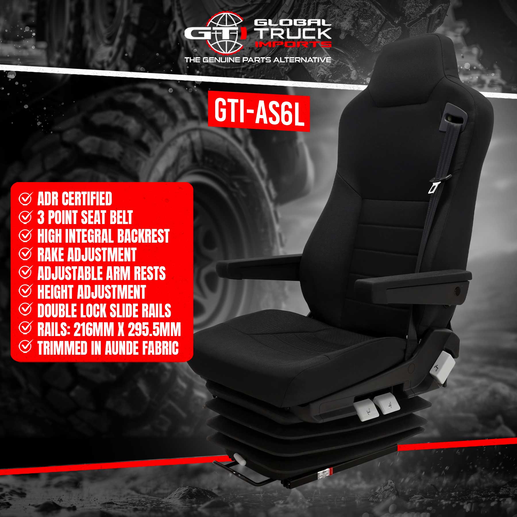 Premium Air Suspension Seat Features